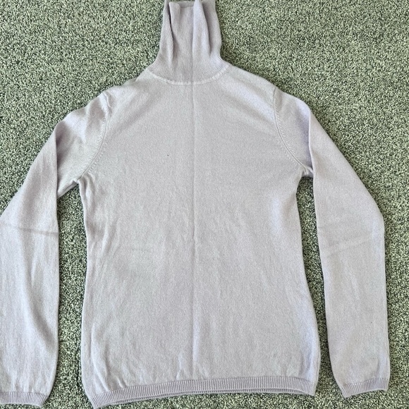 Charter Club Lilac Turtleneck 100% Cashmere Pullover Sweater Full Sleeve Size S - Picture 1 of 8